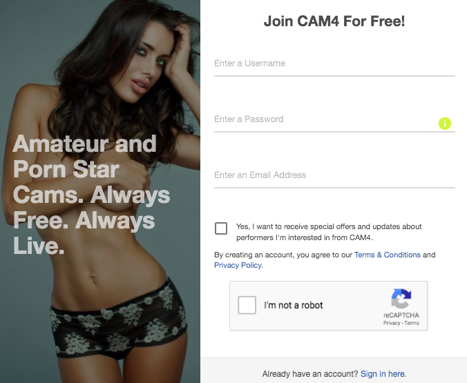 Cam4 registration