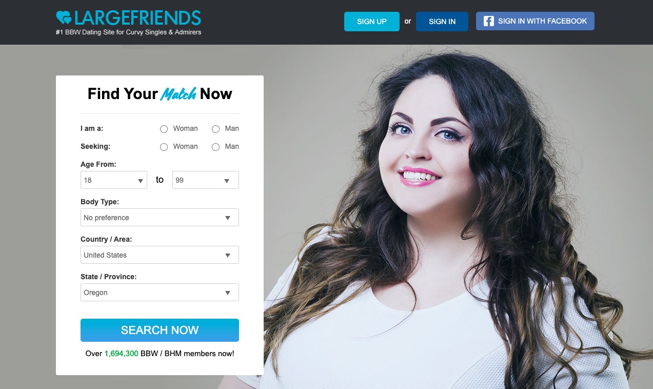 LargeFriends main page