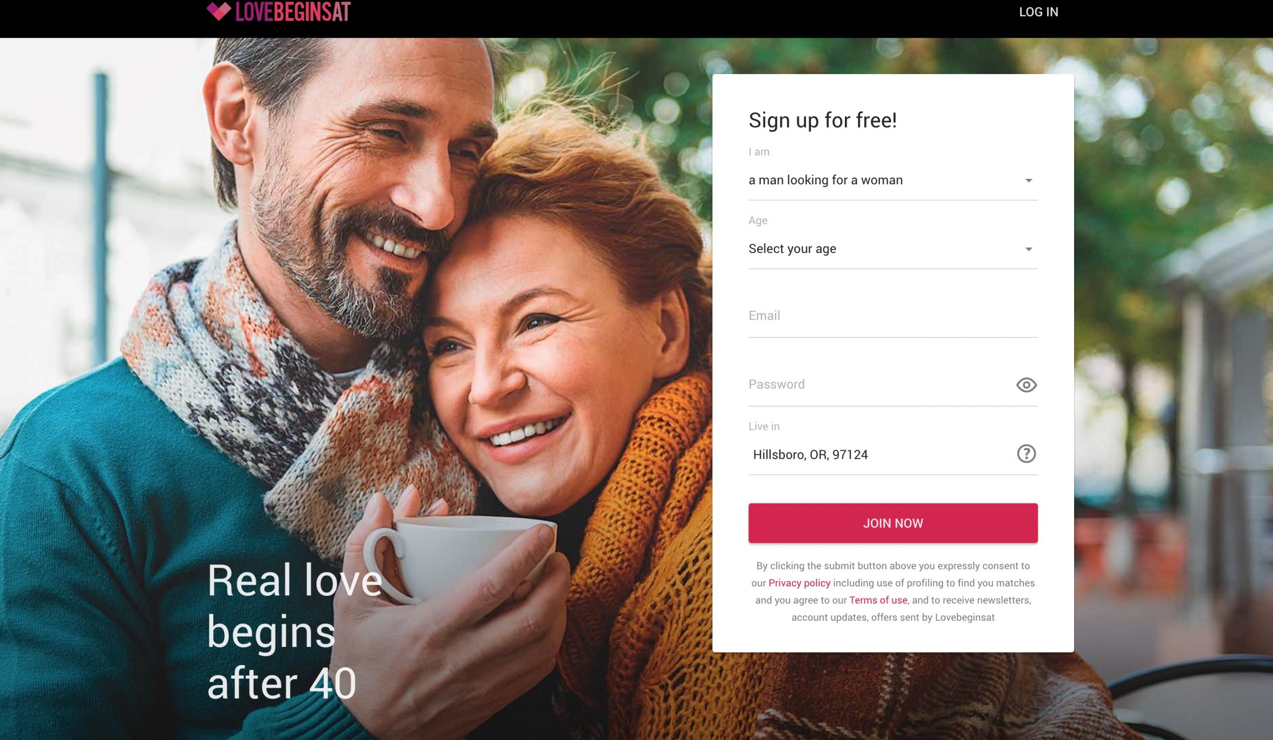 LoveBeginsAt main page