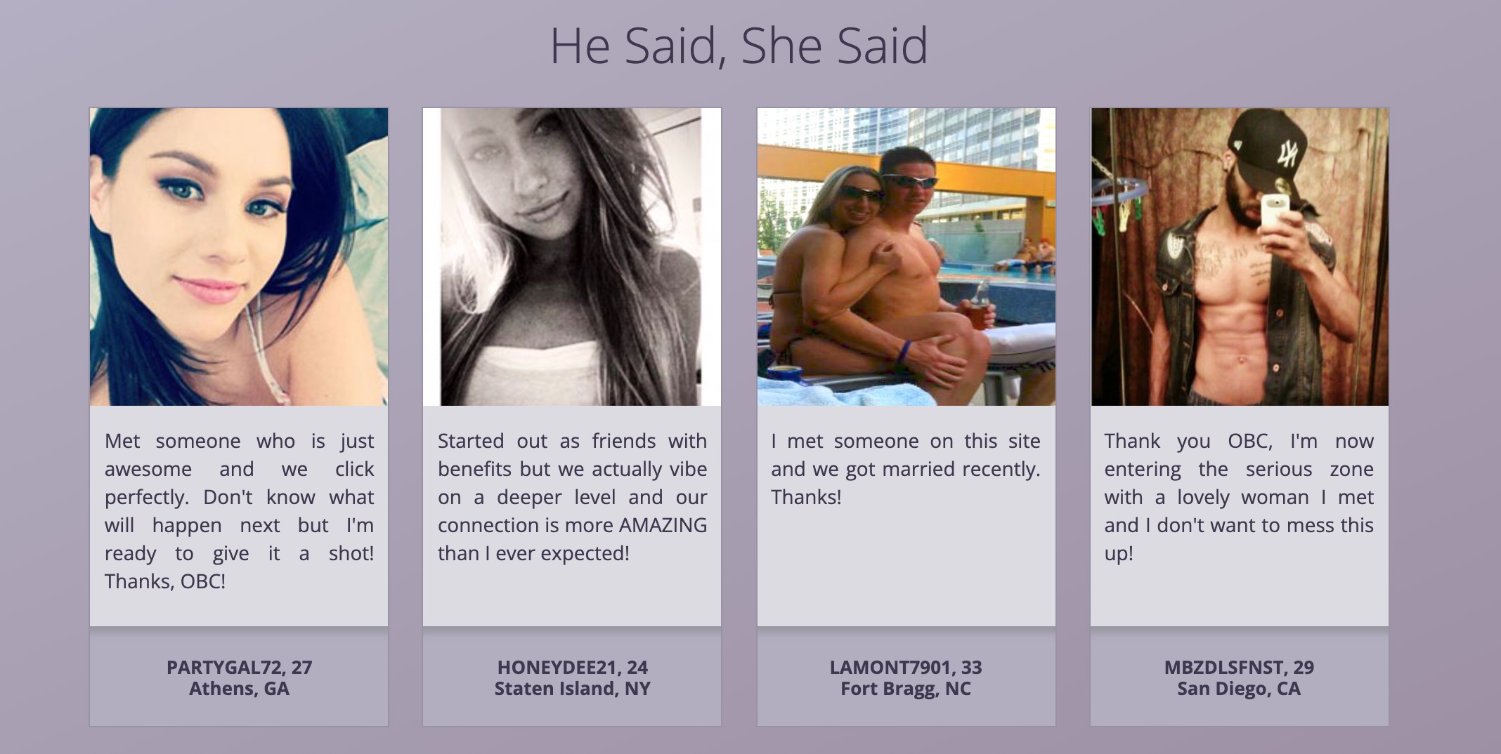 Onlinebootycall testimonials