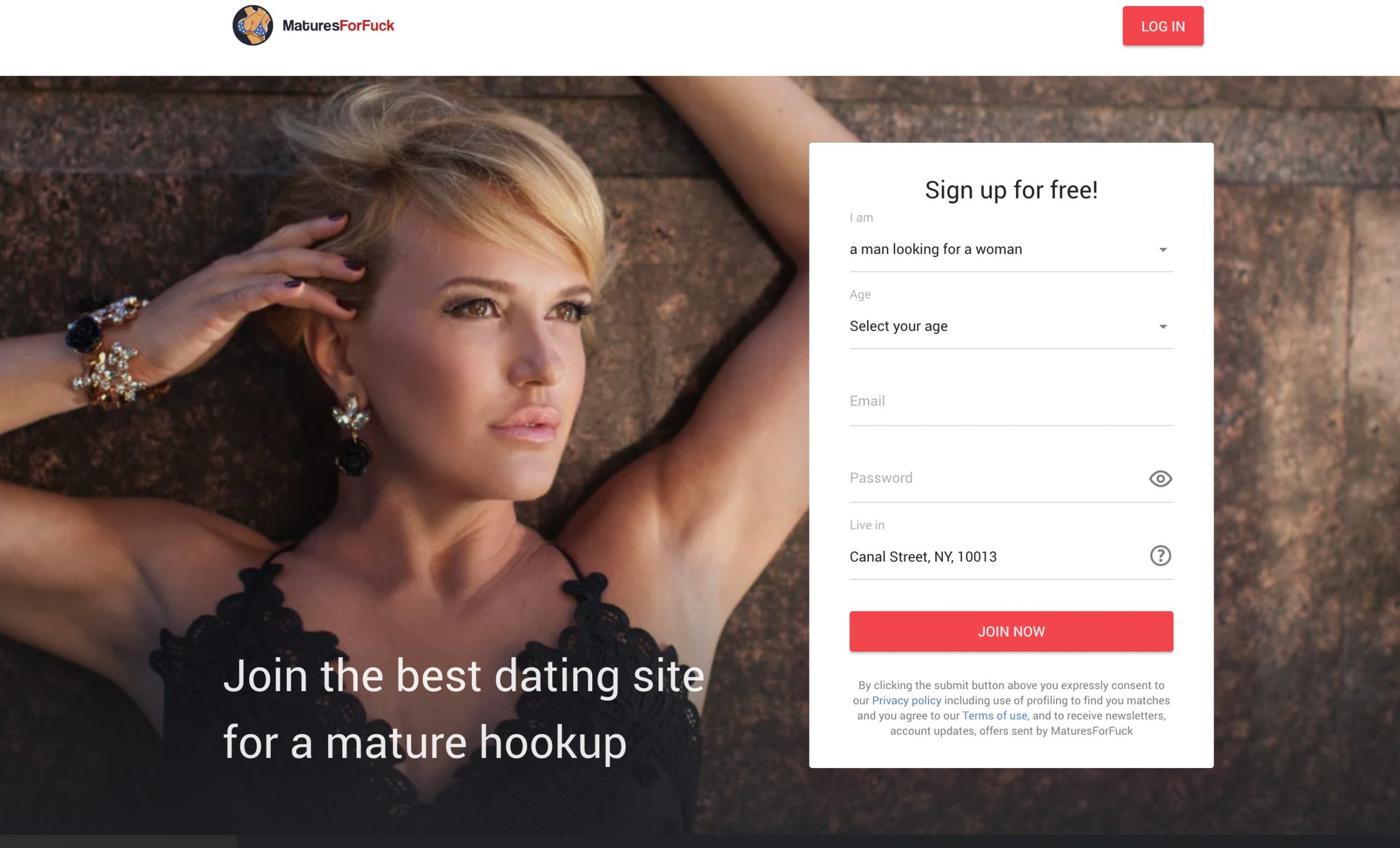 MaturesForFuck main page